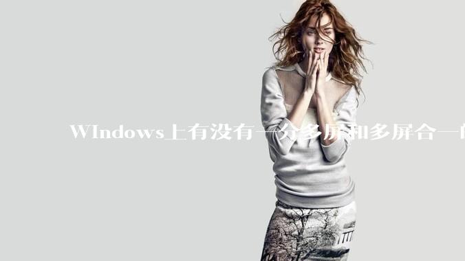 Windows上有没有一分多屏和多屏合一的软件？