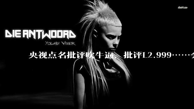 央视点名批评吹牛逼，批评L2.999……会被某法务部起诉吗？