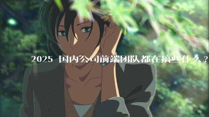 2025 国内公司前端团队都在搞些什么?